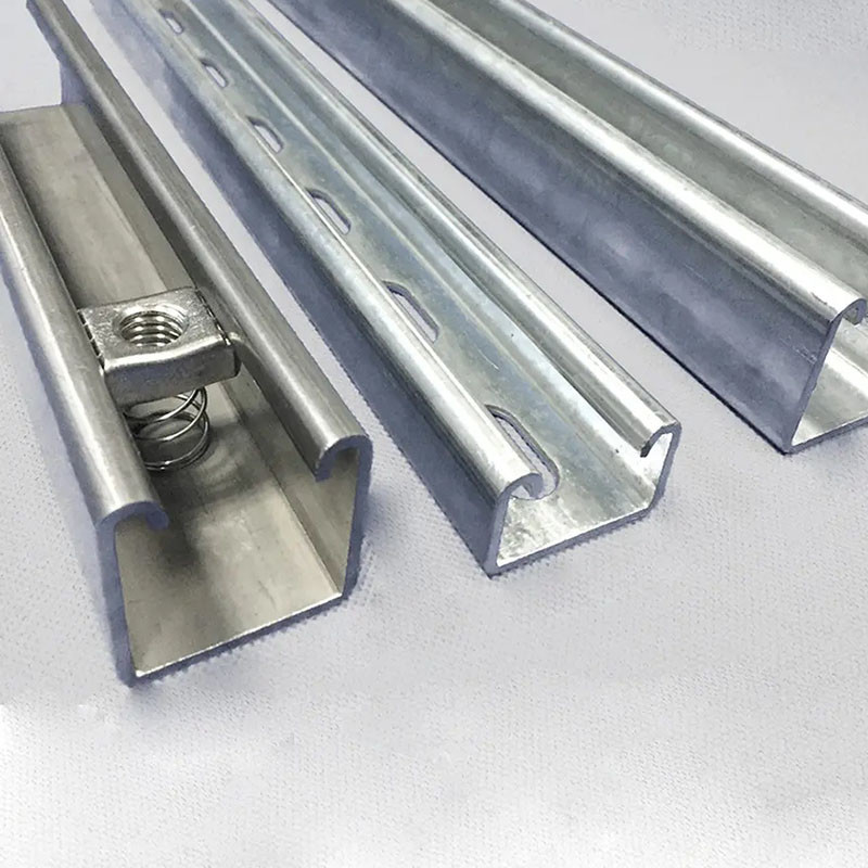 Welded 4.5KN Galvanized Steel Halfen Groove For Embeds Corrosion Resistant